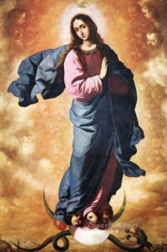 Inmaculada Concepción Barroca Francisco Zurbarón Pinturas al óleo